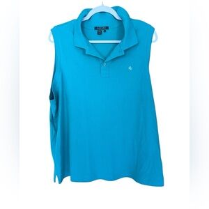 Lauren Ralph Lauren Sleeveless Cotton Polo Shirt Size 3X Green/Teal 100% Cotton